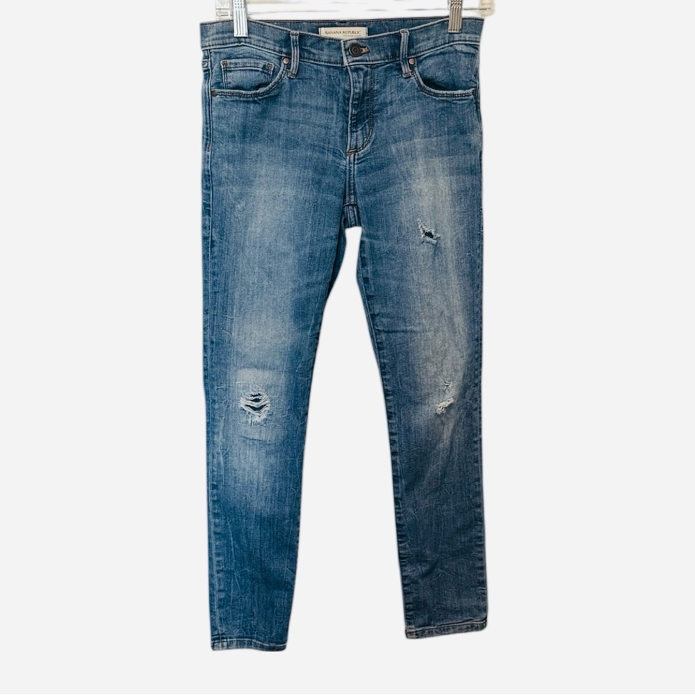 Banana Republic Premium Denim Women’s Ankle Skinny Distressed Jeans-Size 25P